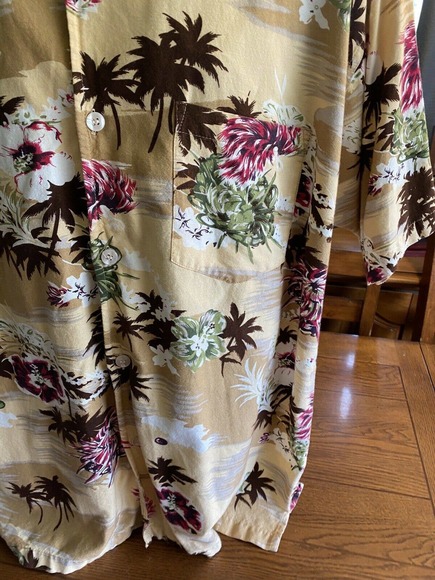 Vintage Jordin Sportswear Hibiscus Tropical Hawaiian Vacation Shirt Sz Lg Palms - Picture 4 of 11